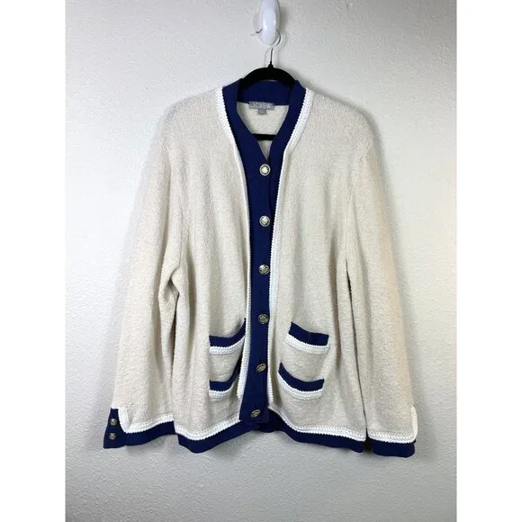 J Crew Textured Bouclé Lady Jacket Cardigan Size 2X - Picture 2 of 7